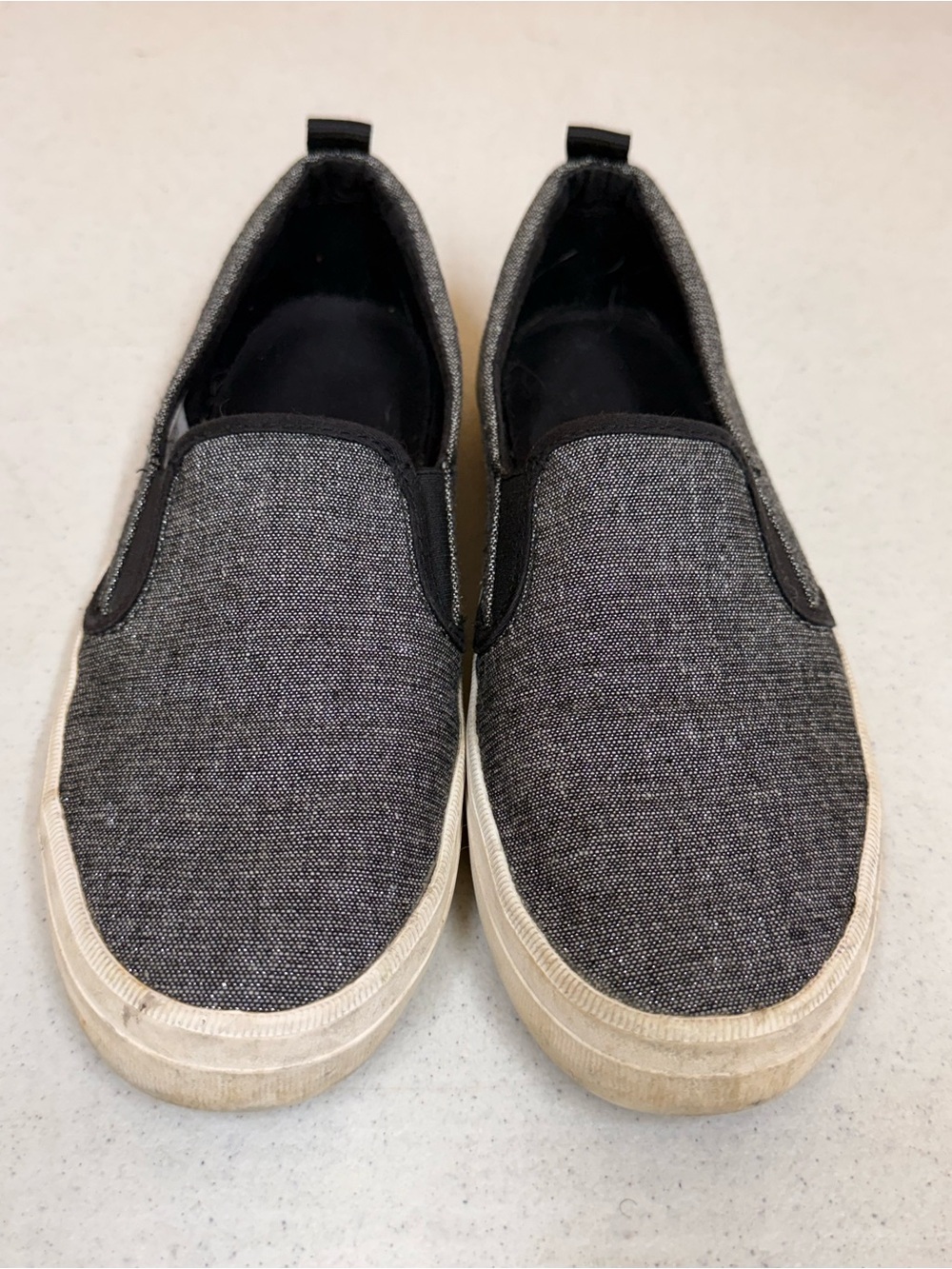 Sperry Women's Charcoal Slip-On Canvas Flats
